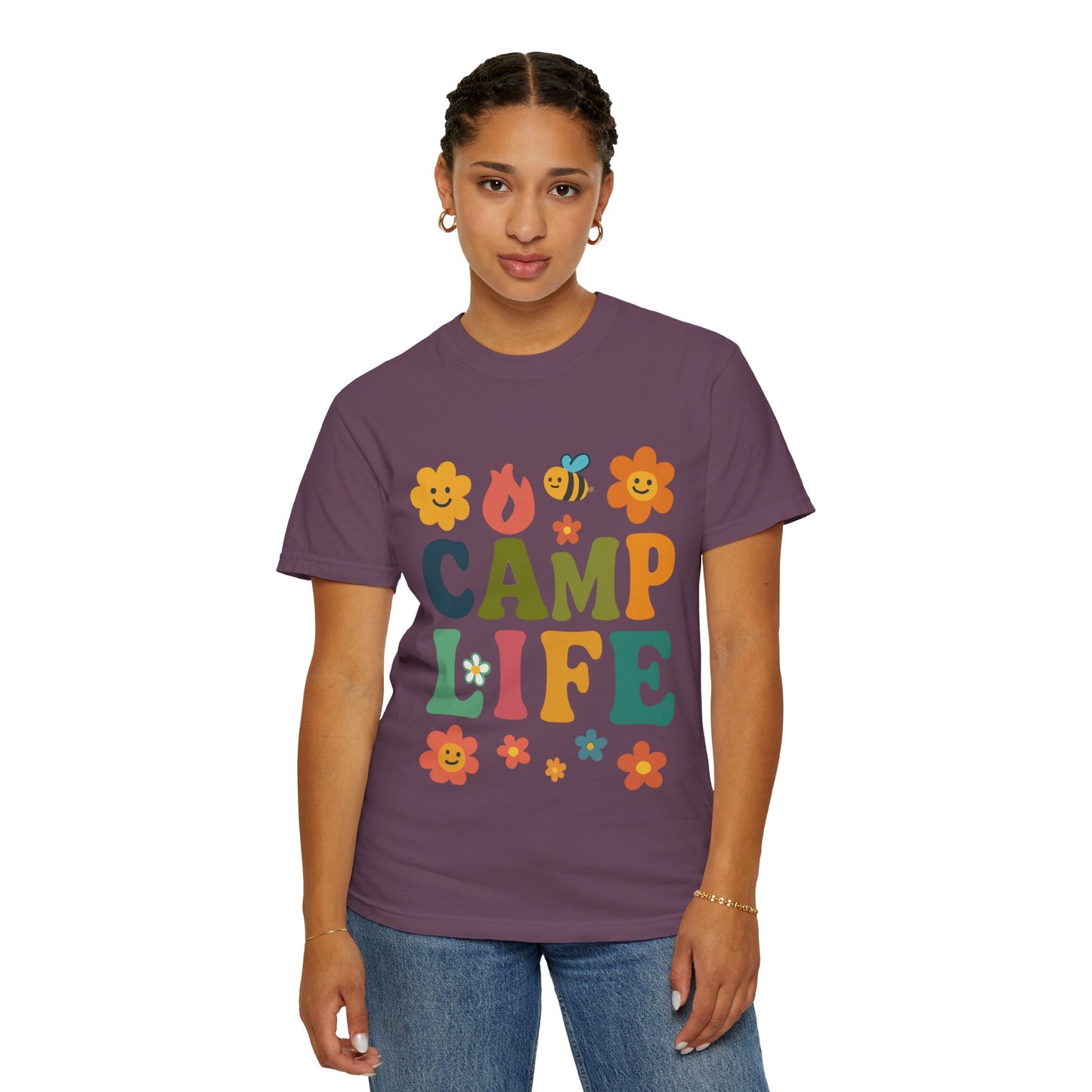 Camp Life Unisex Garment-Dyed T-Shirt - Fun and Colorful Outdoor Vibes