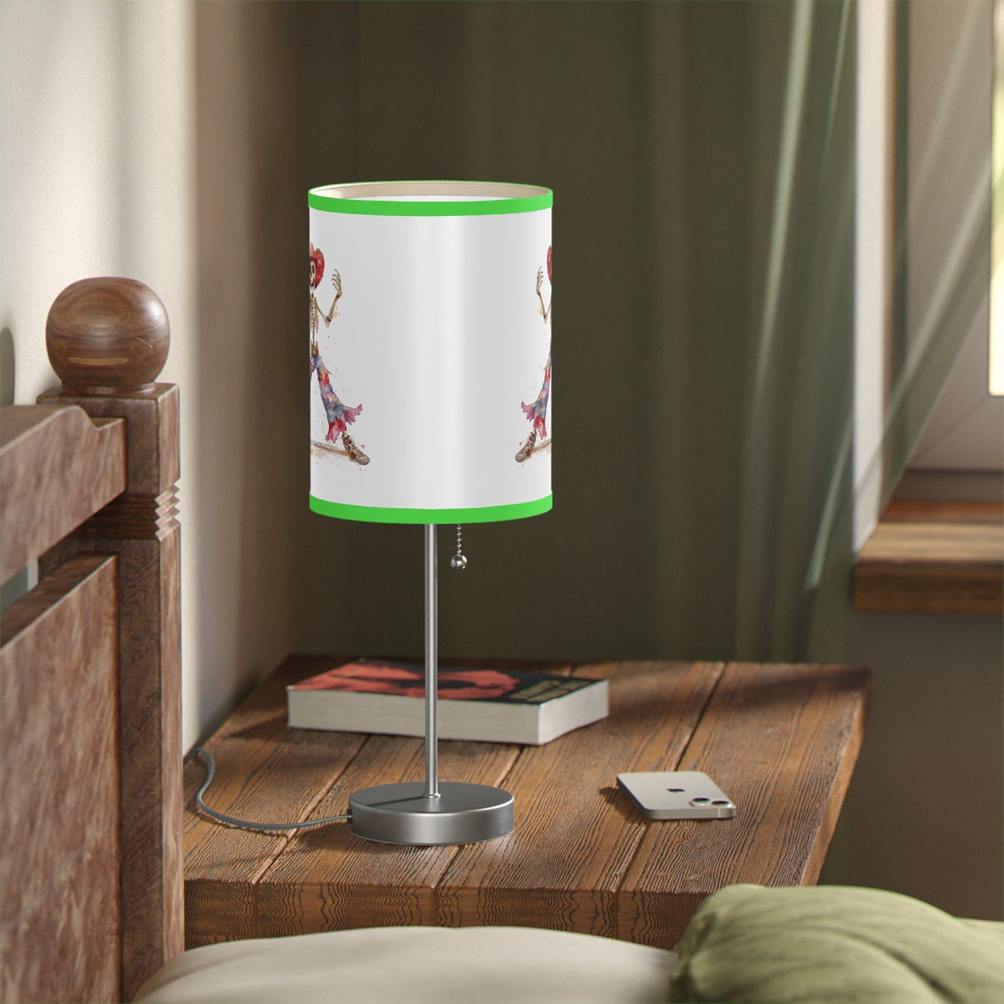 Lamp on a Stand, US|CA plug - Watercolor Skeleton Lamp - Table Lamps