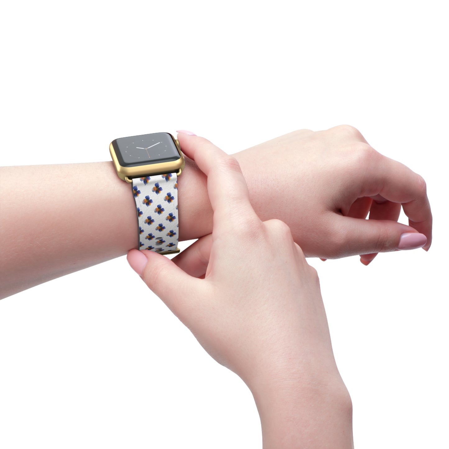 Blue Floral Watch Band