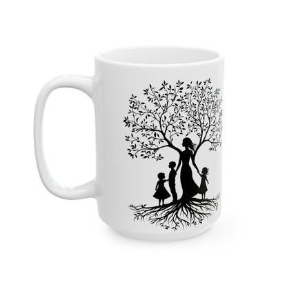 Whimsical Tree Silhouette Ceramic Mug - Perfect for Nature Lovers and Gift Giving - Mother's day gift - Birthday Gift