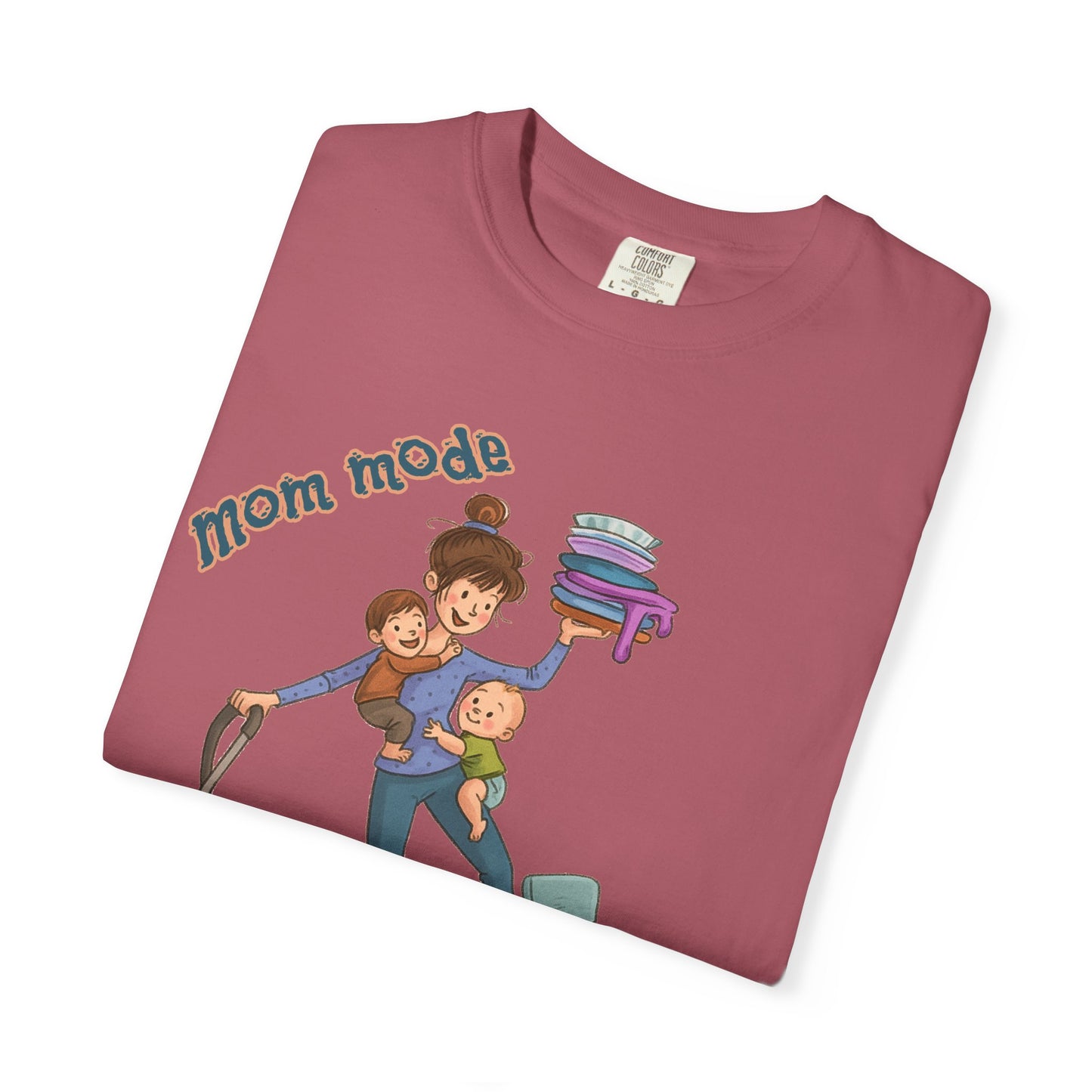 Funny Mom Life T-Shirt - "Mom Mode Always On" - Gift for mom - Birthday Gift - Mother's Day Gift