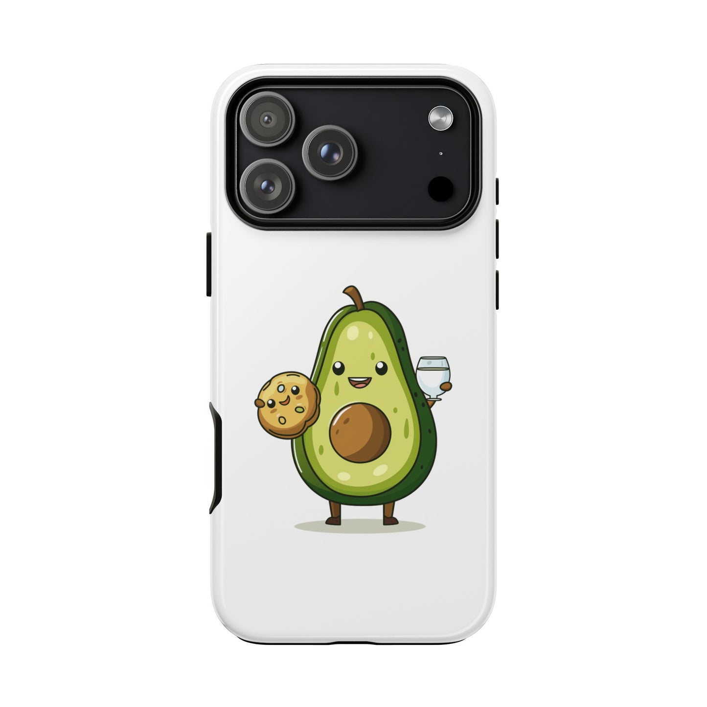Tough Cases with Cute avocado cartoon character for iPhone, Samsung, and Google case