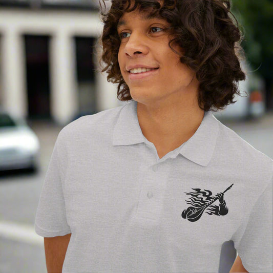 Stylish Men's Polo with Artistic Design, Casual Wear, Gift for Dad, Summer Fashion, Comfortable Polo Shirt