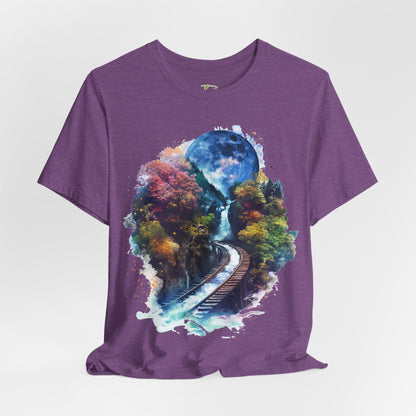 Classic and Unisex T-Shirt with 3D Watercolor design - Lightweight Fabric Tee