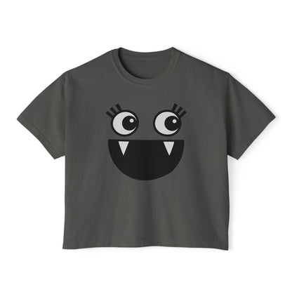 Cute Monster Women's Boxy Tee - Playful Graphic T-Shirt for Fun Style