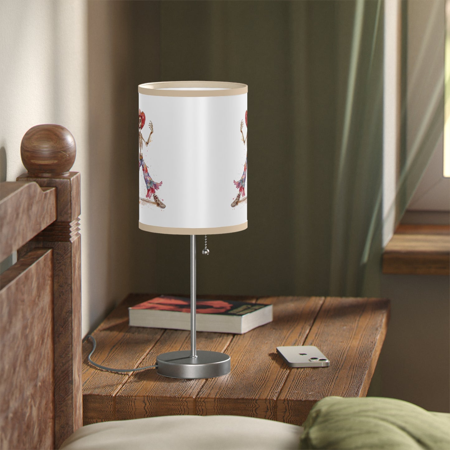 Lamp on a Stand, US|CA plug - Watercolor Skeleton Lamp - Table Lamps