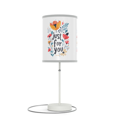 Floral Table Lamp - "Just For You" Design - Gift - Lamp on a Stand, US|CA plug - Table Lamps