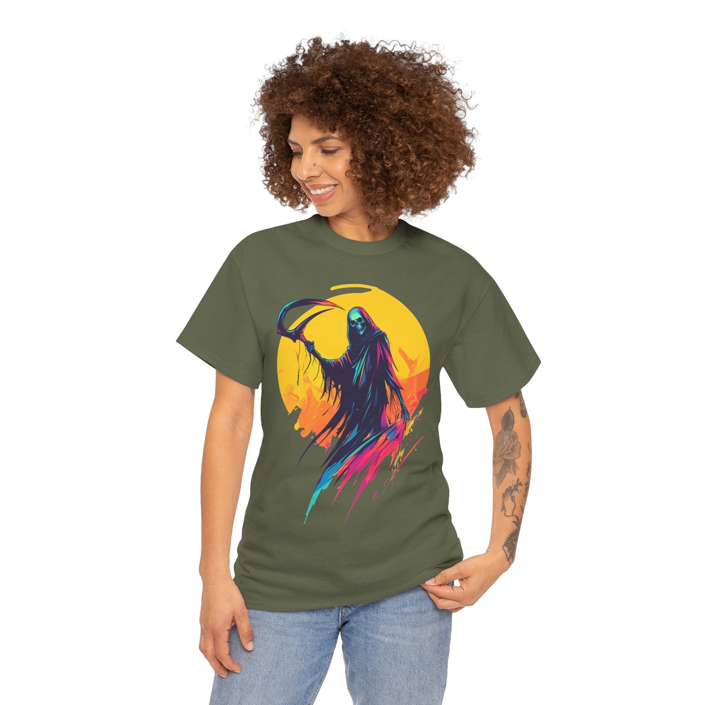 Spooky T-shirt - Unisex Heavy Cotton Tee - Halloween Tee