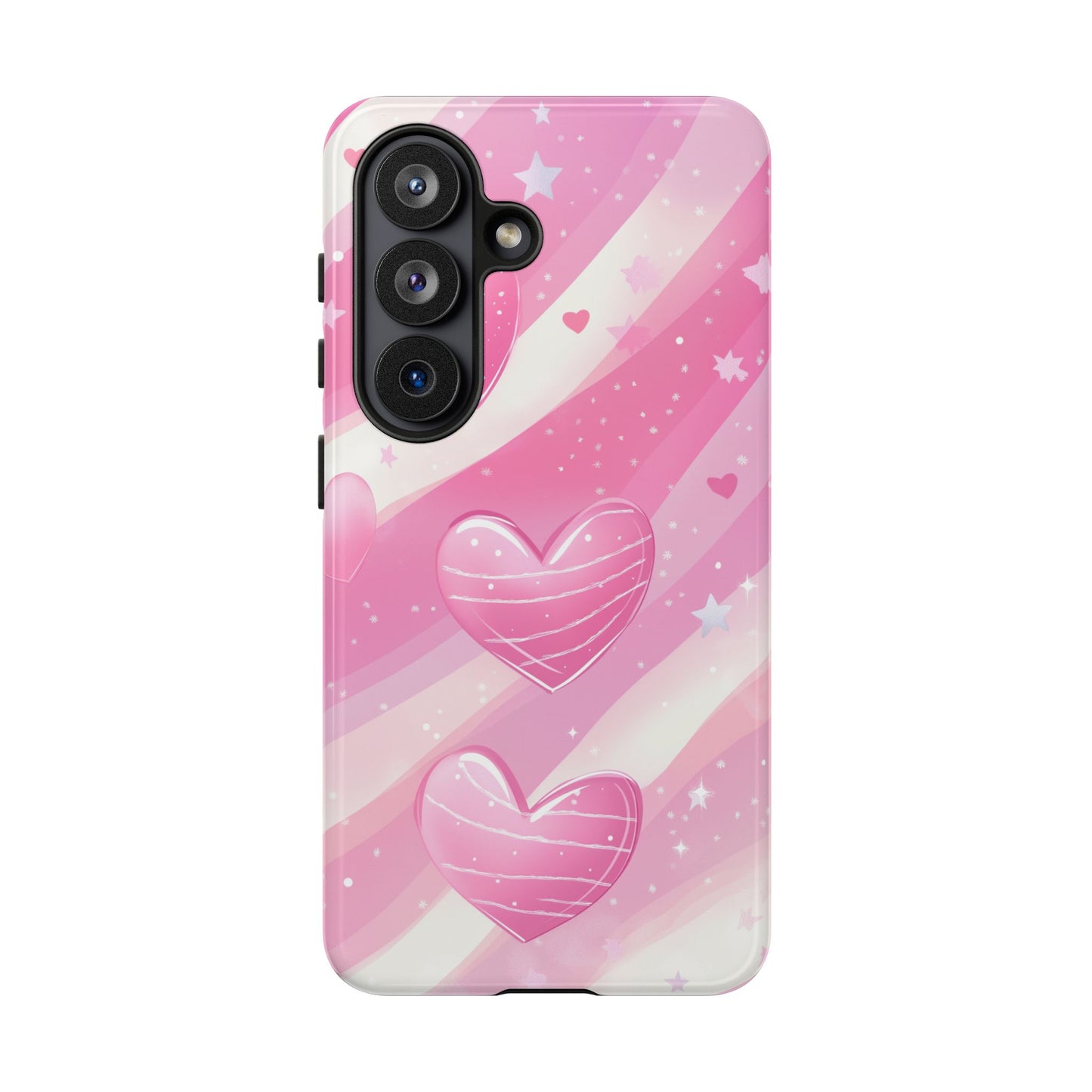 Pink Hearts Phone Case - iPhone, Samsung, and Google case