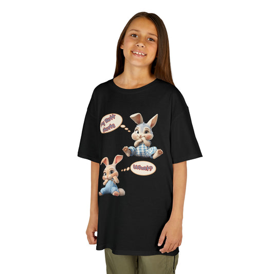Cute Bunny Youth Heavy Cotton Tee - "My Butt Hurts" Graphic T-Shirt