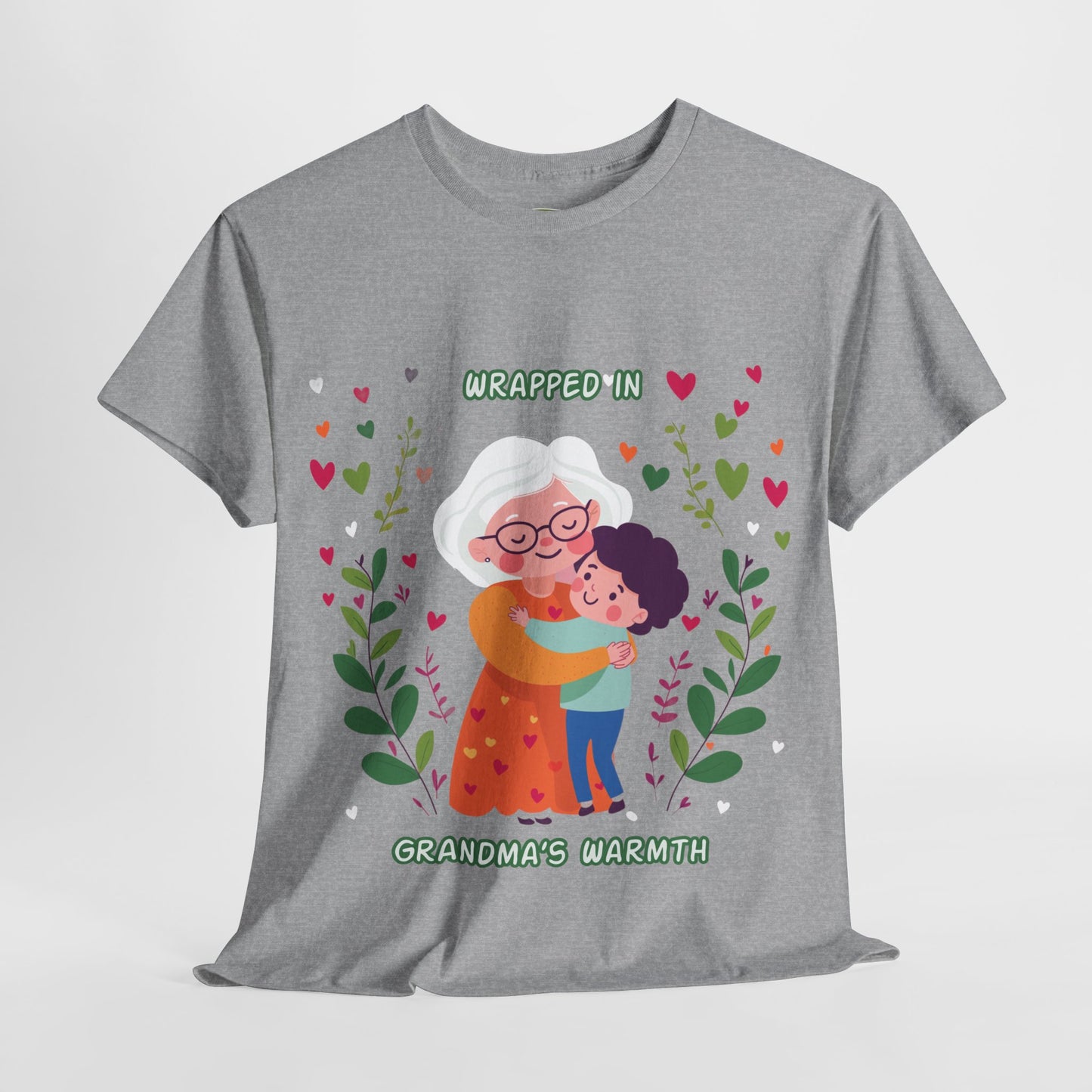 Grandma's Love Heavy Cotton Tee - Heartfelt Family Connection T-Shirt
