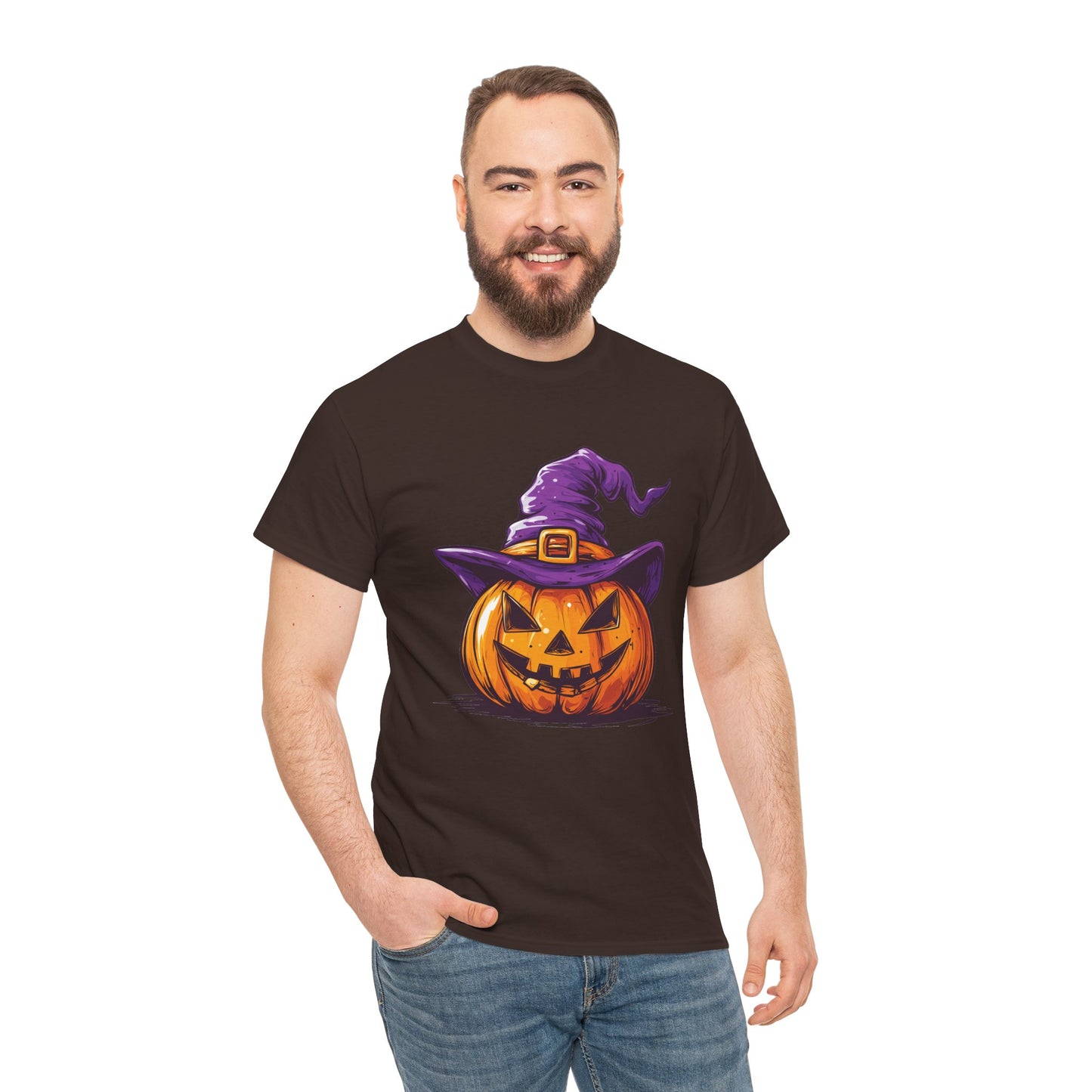 Pumpkin T-shirt - Halloween Tee - Unisex Heavy Cotton Tee - Spooky t-shirt