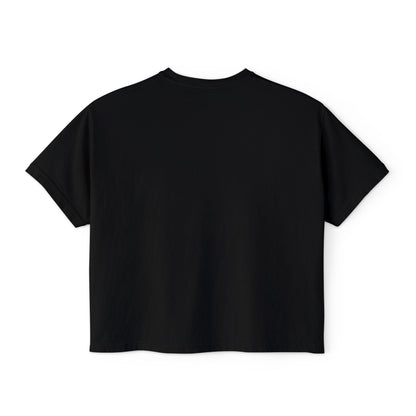 Boho Floral Women's Boxy Tee - Artistic Graphic T-Shirt for Everyday Style