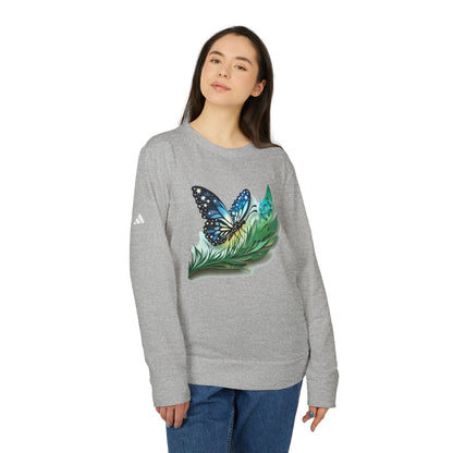 Butterfly Adidas Unisex Fleece Crewneck Sweatshirt