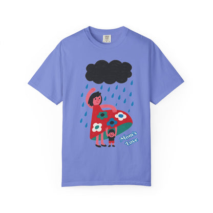 Colorful Rainy Day Unisex T-Shirt - Whimsical Design Featuring Flowers & Clouds - Mother's day Gift - Birthday Gift