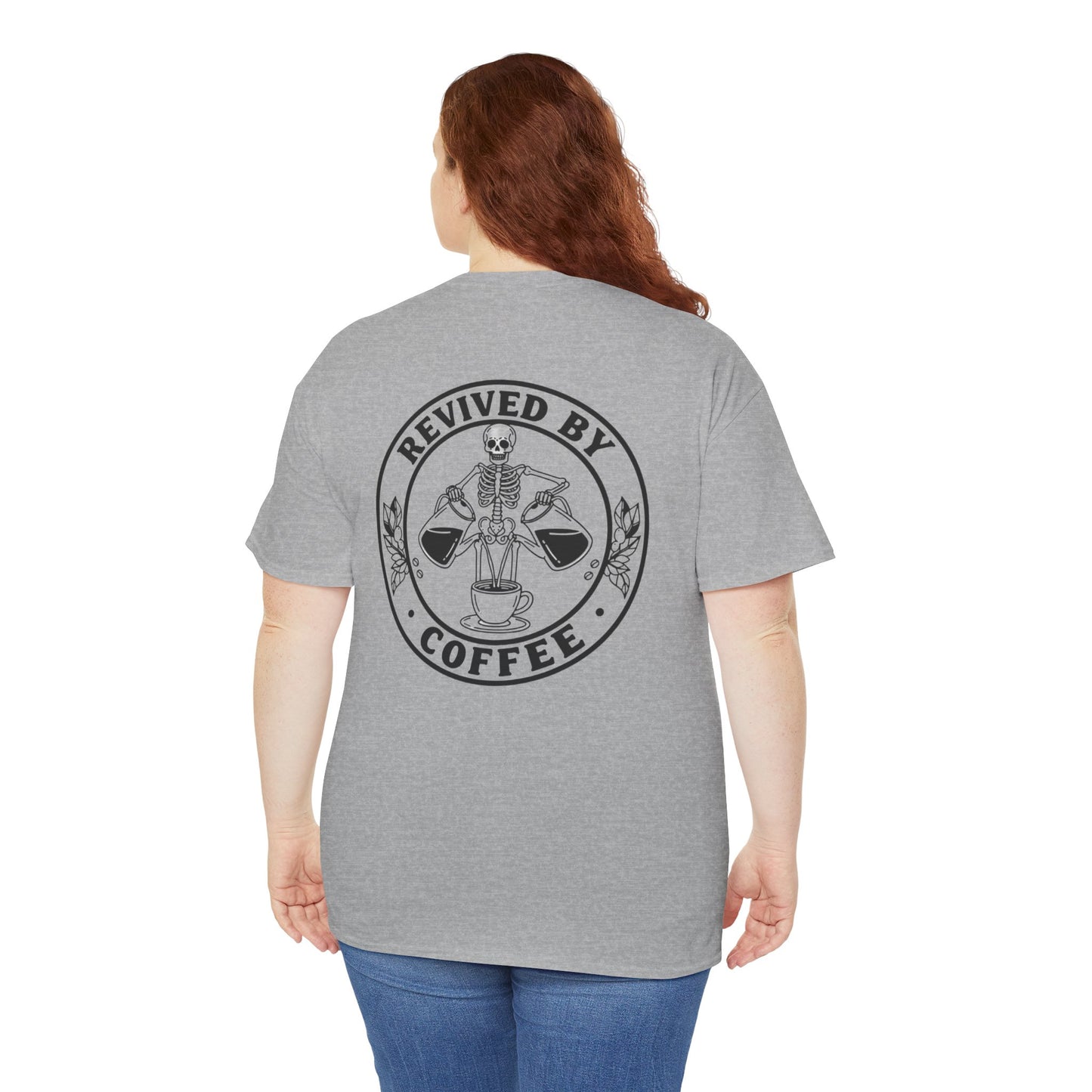 Revived by Coffee Unisex Heavy Cotton Tee - Perfect for Coffee Lovers