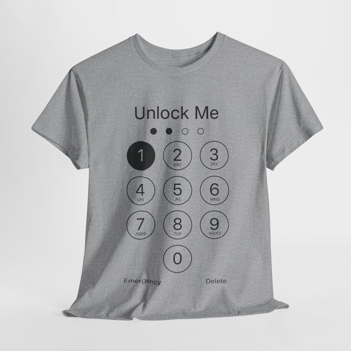 Unlock Me Graphic Tee, Funny T-Shirt for Tech Lovers, Casual Wear, Gift for Birthdays, Tech-themed Apparel, Unisex Heavy Cotton Tee