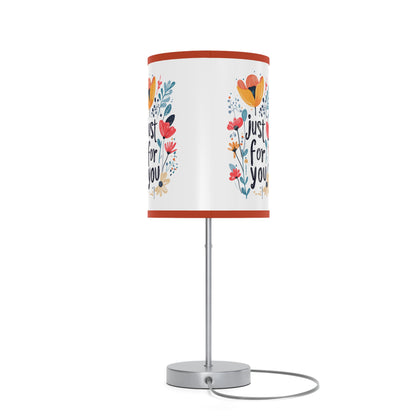 Floral Table Lamp - "Just For You" Design - Gift - Lamp on a Stand, US|CA plug - Table Lamps