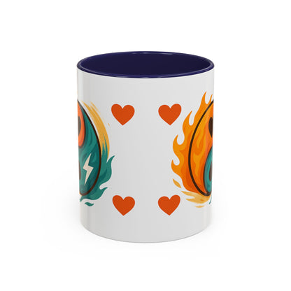 Bold Yin Yang Accent Coffee Mug – 11oz & 15oz – Perfect for Coffee Lovers