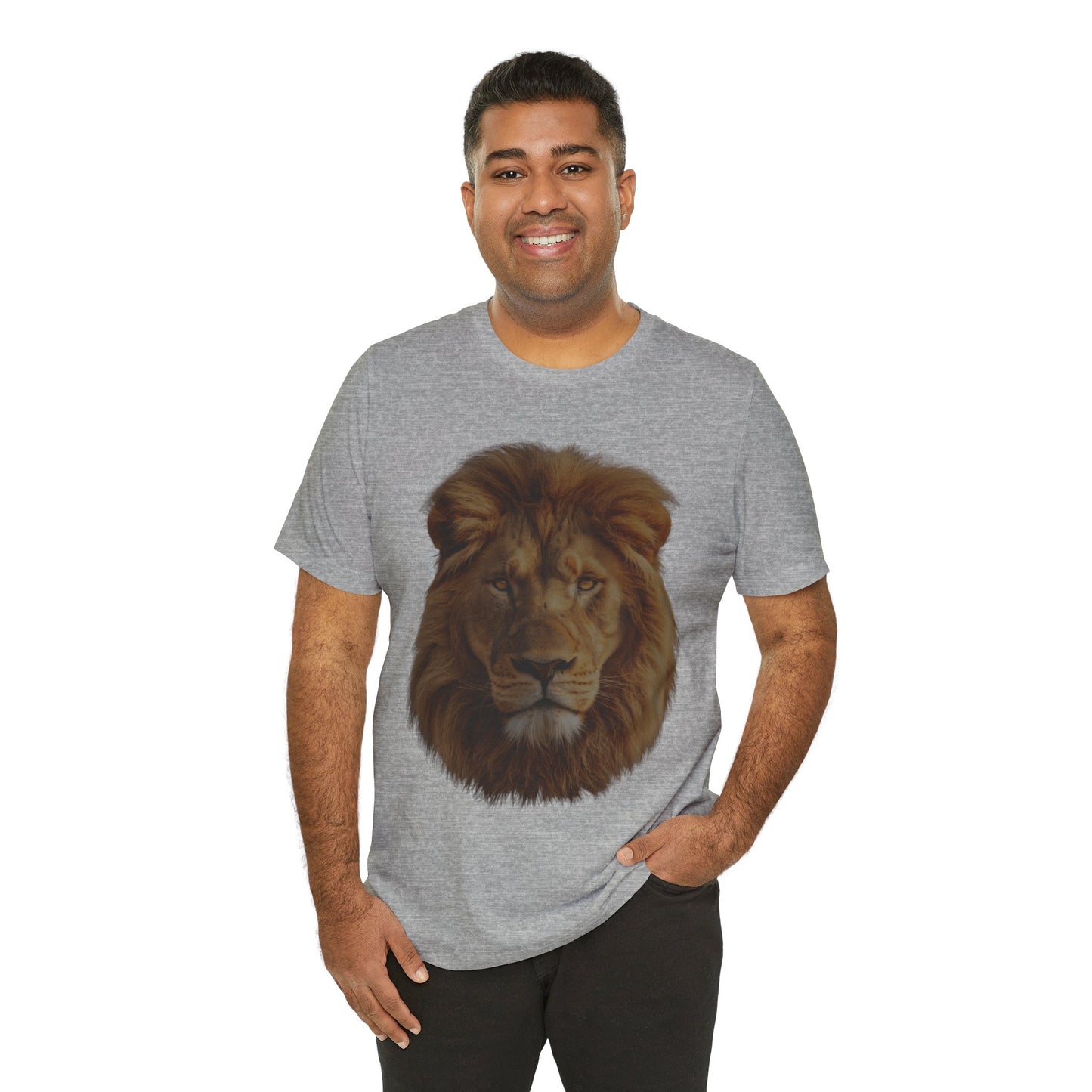 Unisex Lion Portrait Tee - Majestic King of the Jungle T-shirt