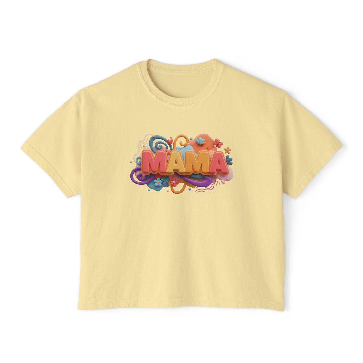 Mama Boxy Tee – Casual Women's T-Shirt for Moms - Women's Boxy Tee