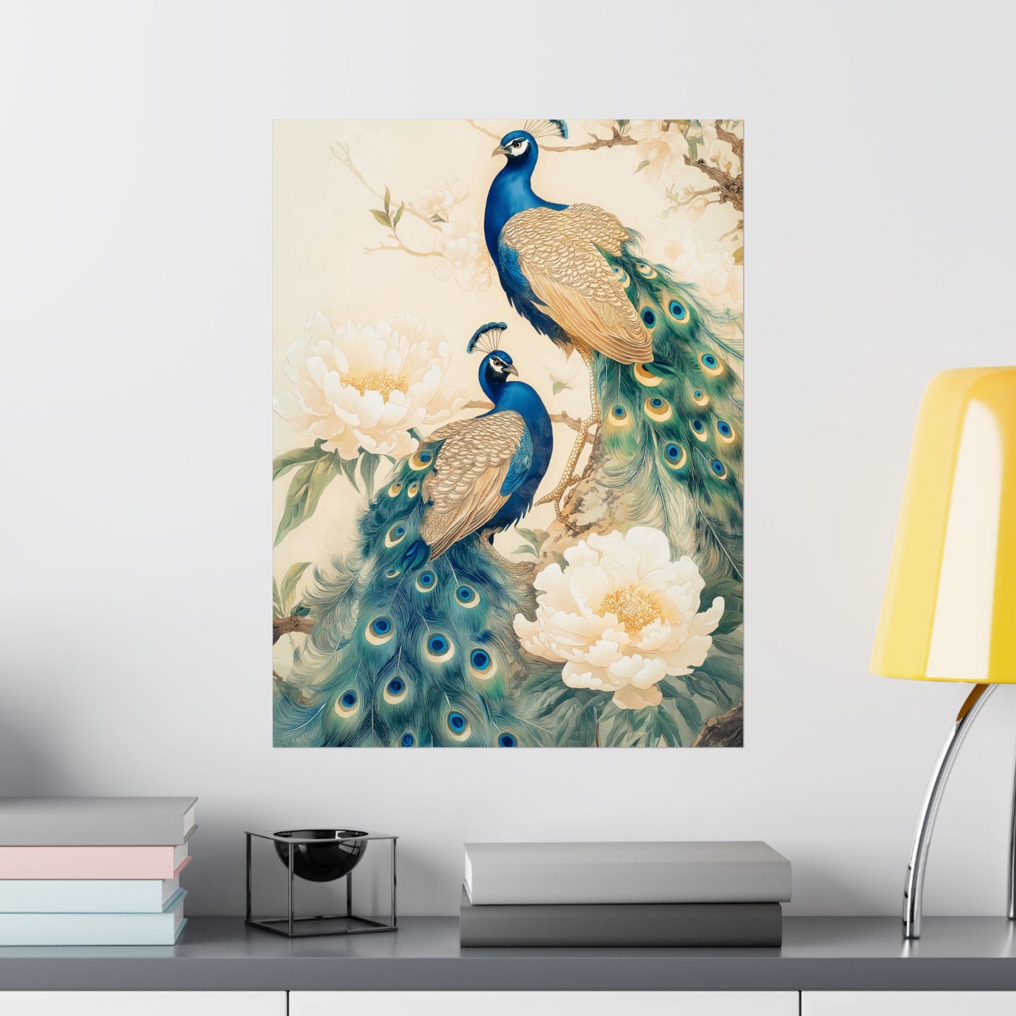 Matte Vertical Peacock Poster