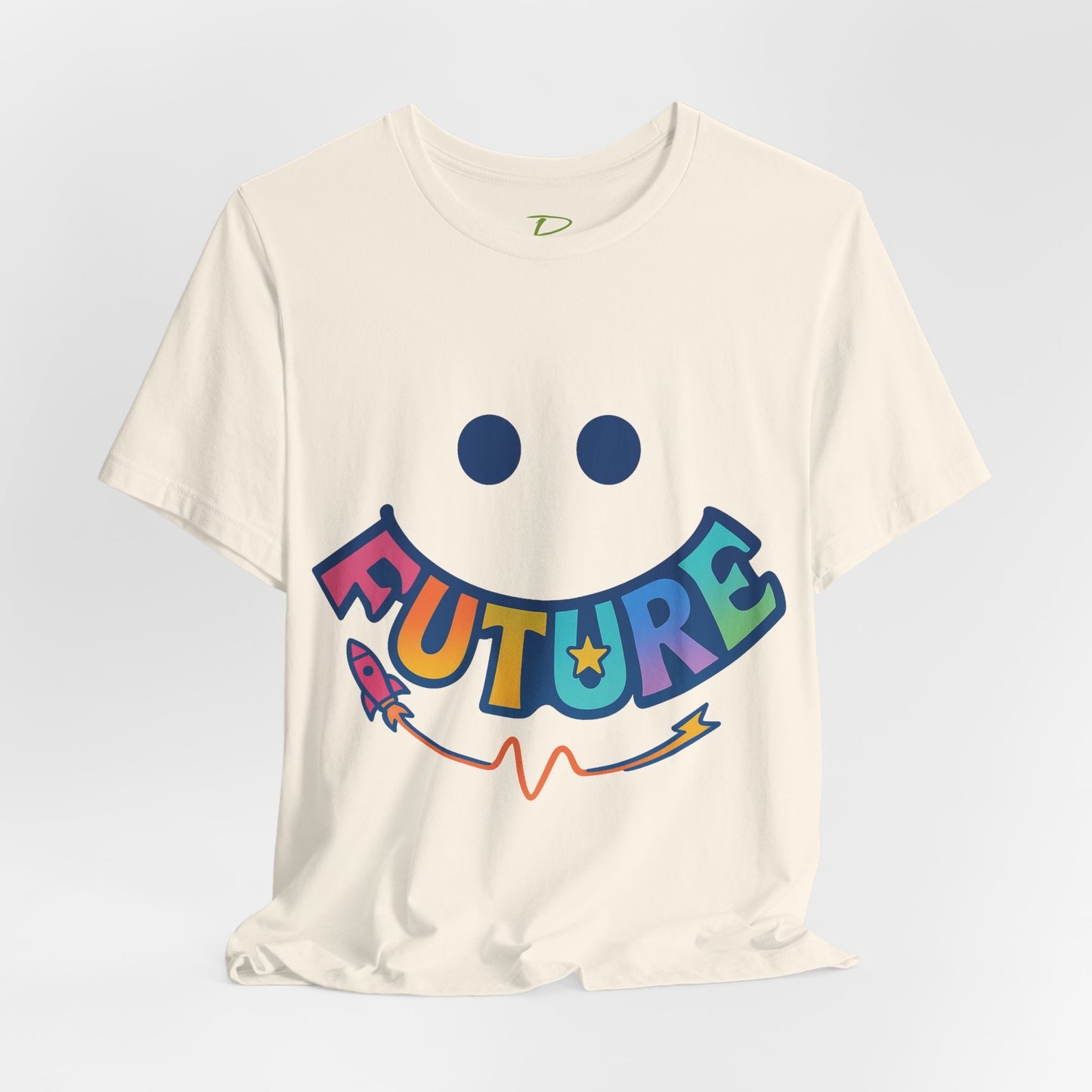 Colorful Future Smiley Unisex Tee - Vibrant Graphic T-Shirt for Optimism and Fun - Lightweight Fabric T-shirt
