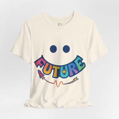 Colorful Future Smiley Unisex Tee - Vibrant Graphic T-Shirt for Optimism and Fun - Lightweight Fabric T-shirt