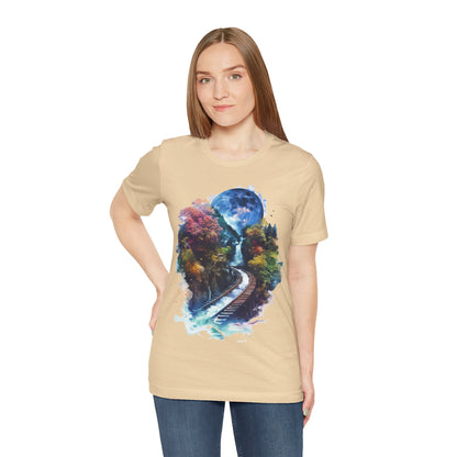 Classic and Unisex T-Shirt with 3D Watercolor design - Lightweight Fabric Tee