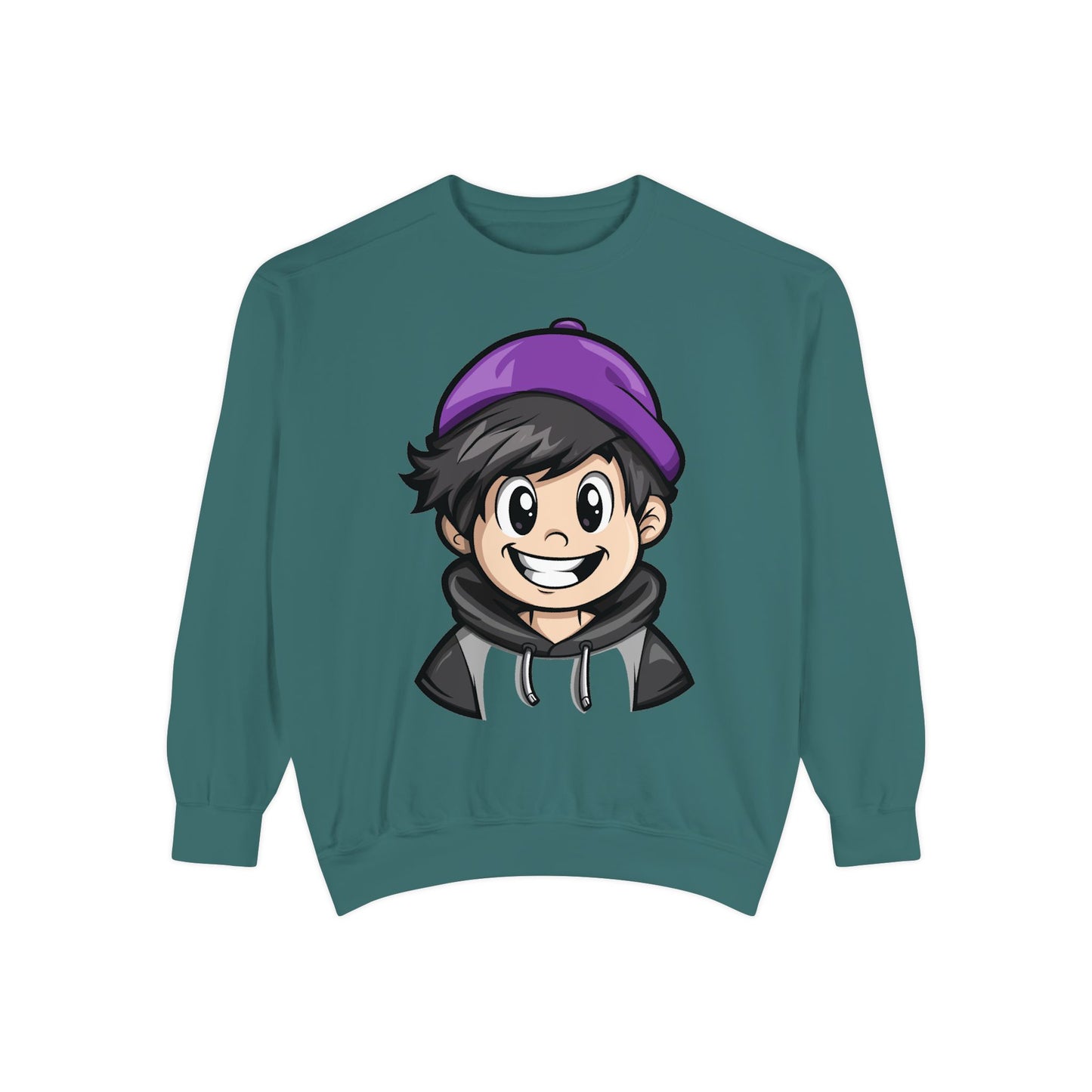 Men's Garment-Dyed Sweatshirt - Happy Vibes