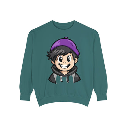 Men's Garment-Dyed Sweatshirt - Happy Vibes