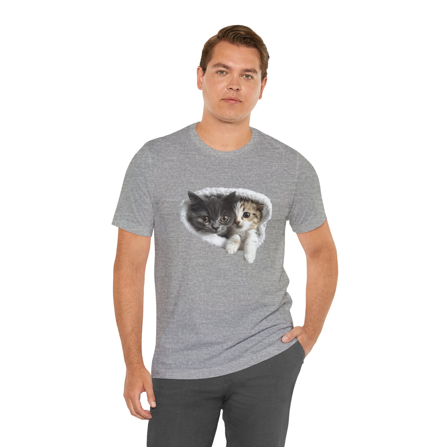 Cute Cats T-shirt for Cat Lovers - Lightweight Fabric Tee