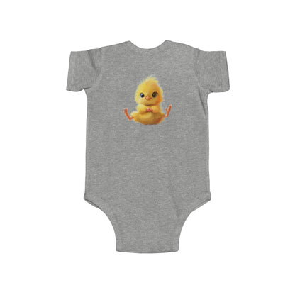 Cute Chick Infant Bodysuit - Adorable Baby Clothing for Spring Celebrations - Infant Fine Jersey Bodysuit