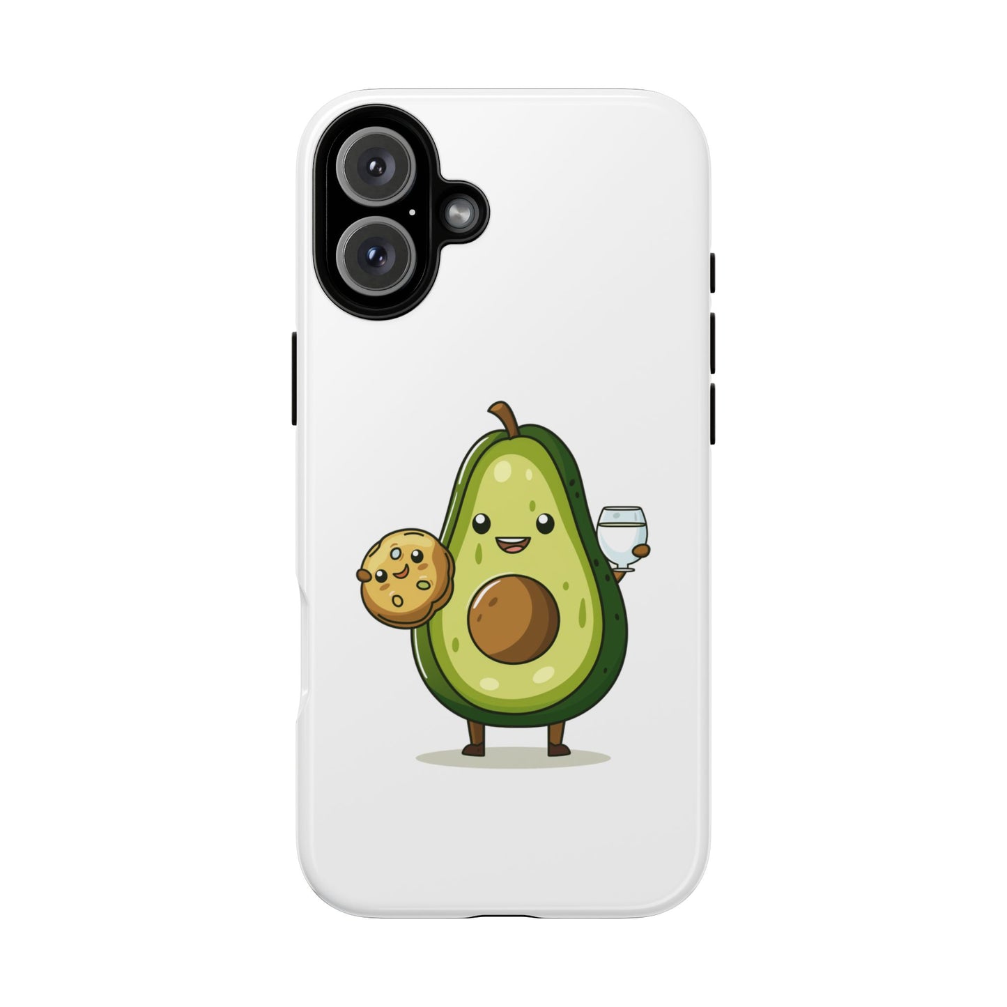 Tough Cases with Cute avocado cartoon character for iPhone, Samsung, and Google case