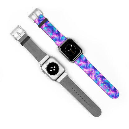 Aesthetic Purple Blue Nebula Apple Watch Band
