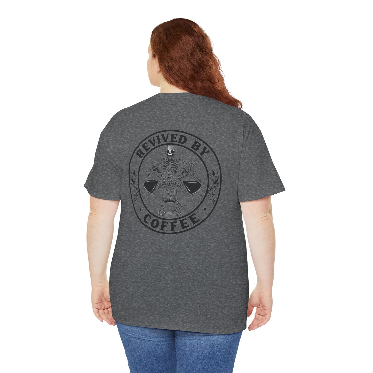 Revived by Coffee Unisex Heavy Cotton Tee - Perfect for Coffee Lovers