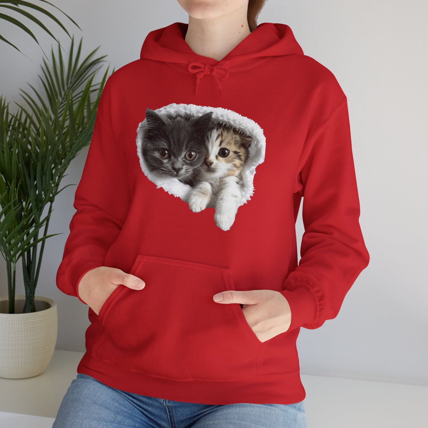 Cute Cat Design for Cat Lovers - Unisex Heavy Blend™ Hooded Sweatshirt - Cat Hoodies for Men and Women
