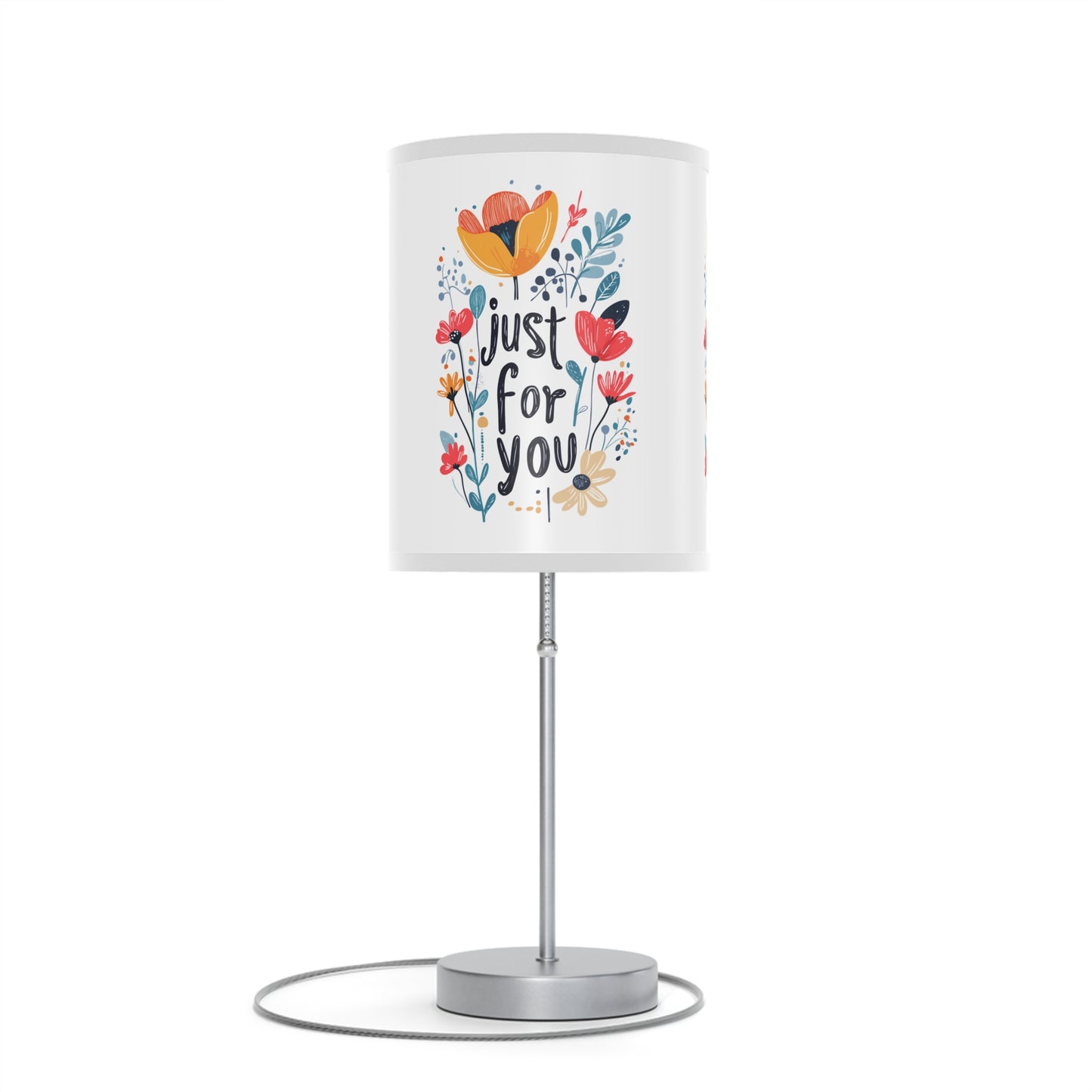 Floral Table Lamp - "Just For You" Design - Gift - Lamp on a Stand, US|CA plug - Table Lamps