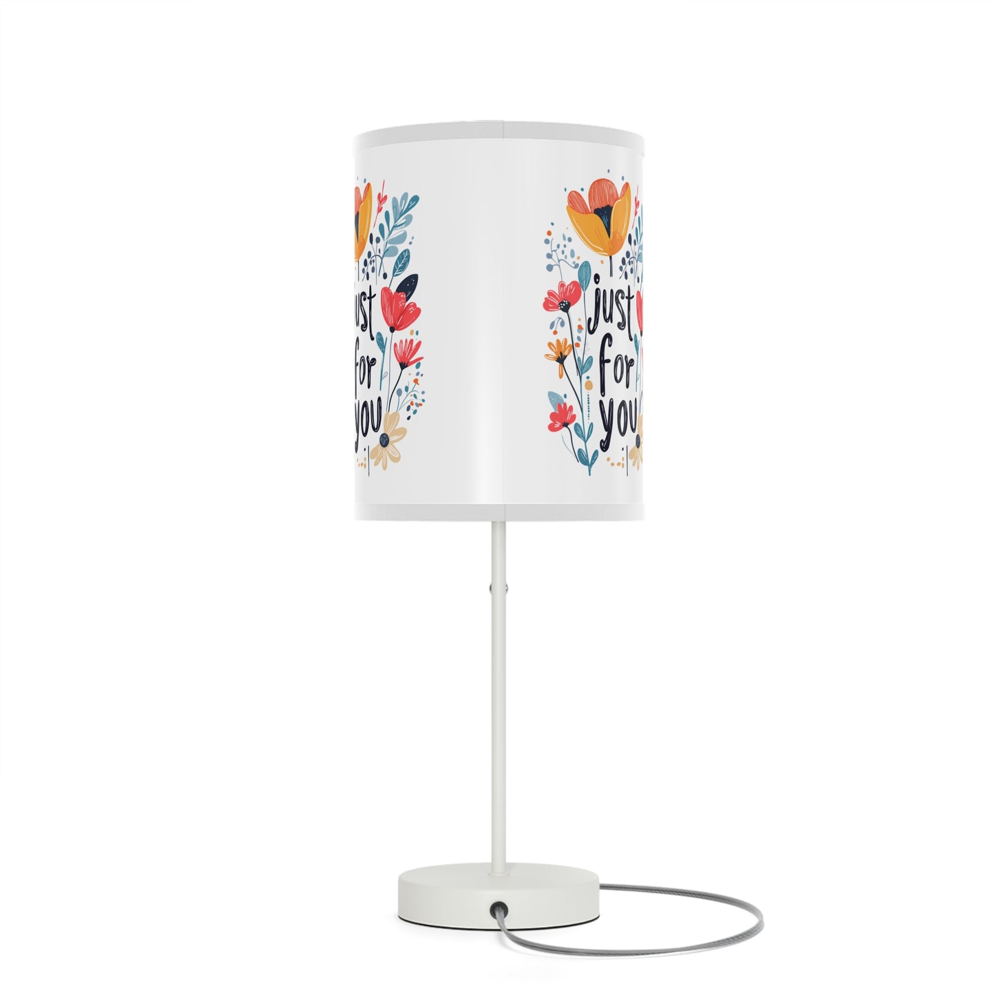Floral Table Lamp - "Just For You" Design - Gift - Lamp on a Stand, US|CA plug - Table Lamps