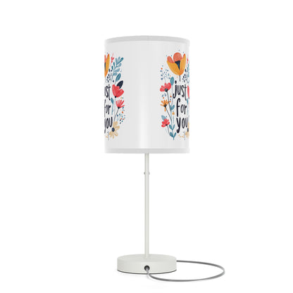 Floral Table Lamp - "Just For You" Design - Gift - Lamp on a Stand, US|CA plug - Table Lamps