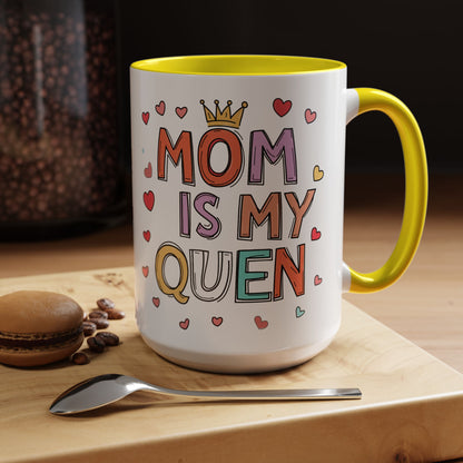 Queen Mom Accent Coffee Mug - Perfect Gift for Mother's Day - Birthday Gift