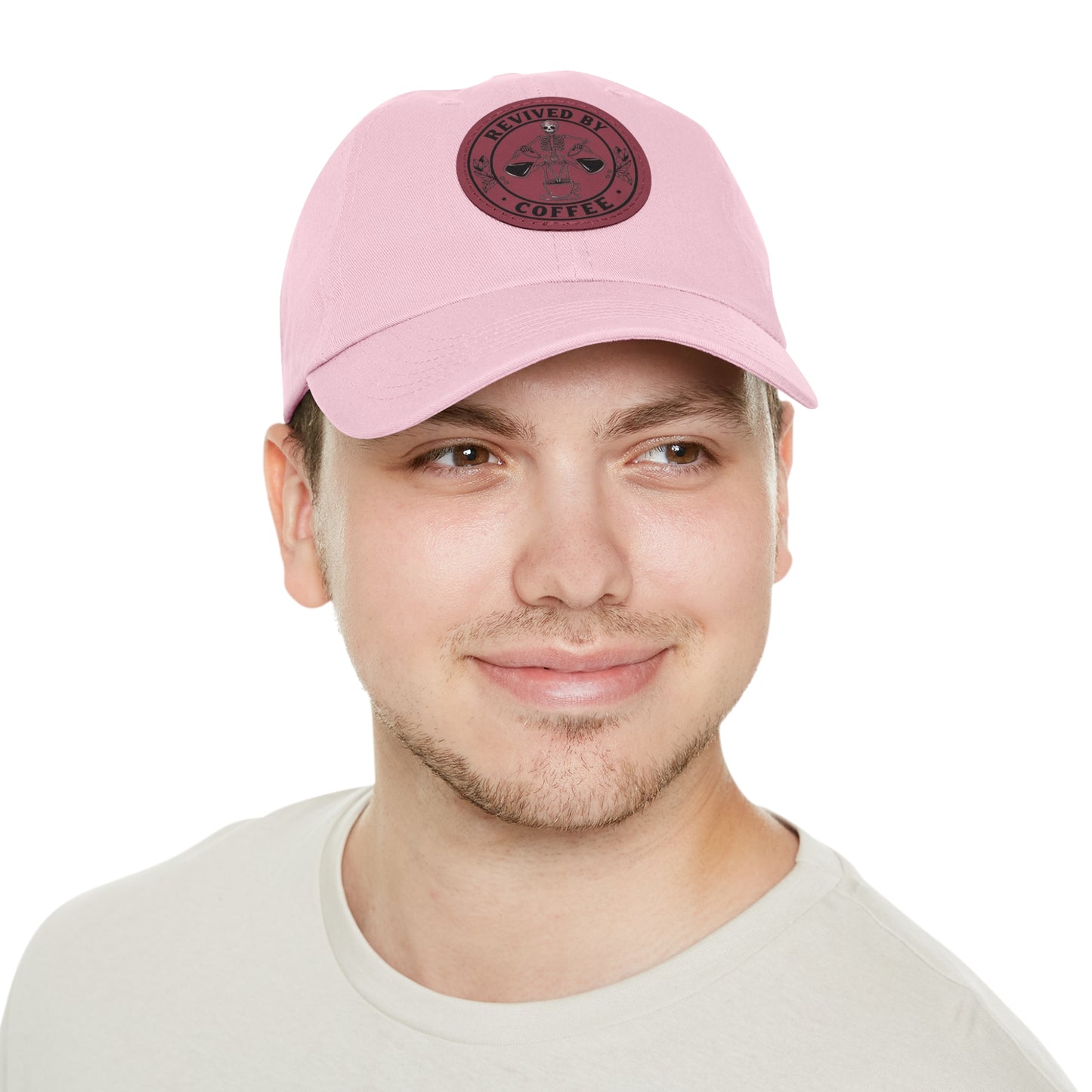 Revived by Coffee Dad Hat with Leather Patch - Perfect Gift for Coffee Lovers