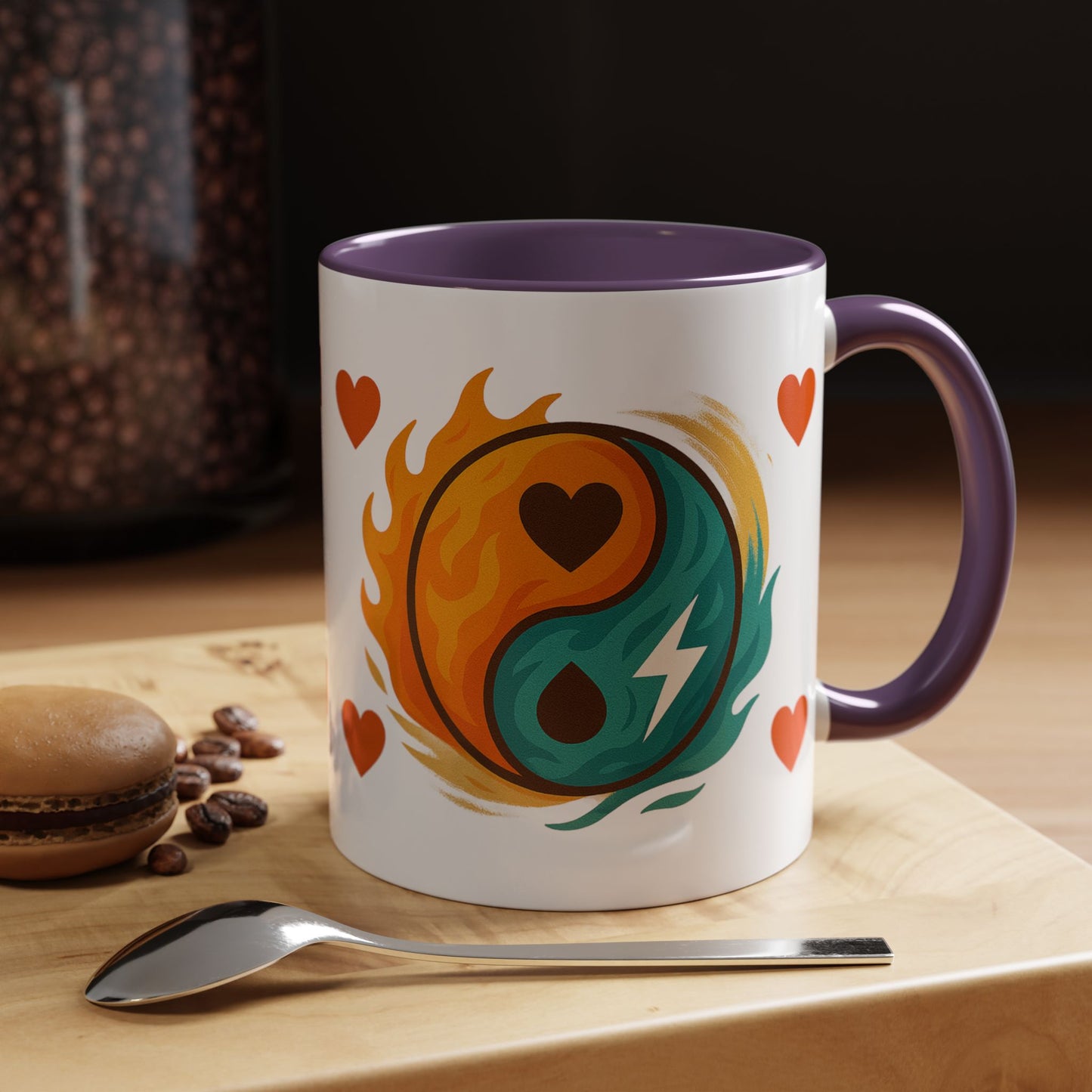 Bold Yin Yang Accent Coffee Mug – 11oz & 15oz – Perfect for Coffee Lovers