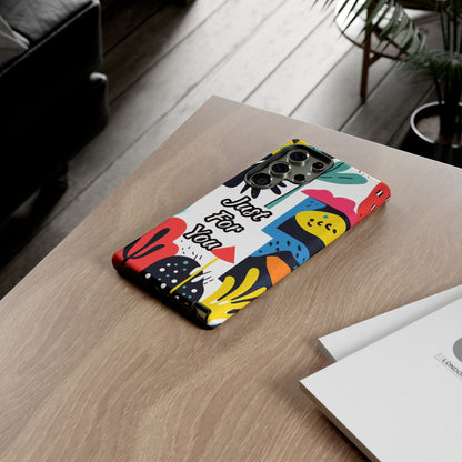 Colorful Phone Case with "Just For You" Design - Fun Gift, Unique Phone Accessory, Vibrant Design, Custom Gift Idea, Personal Touch