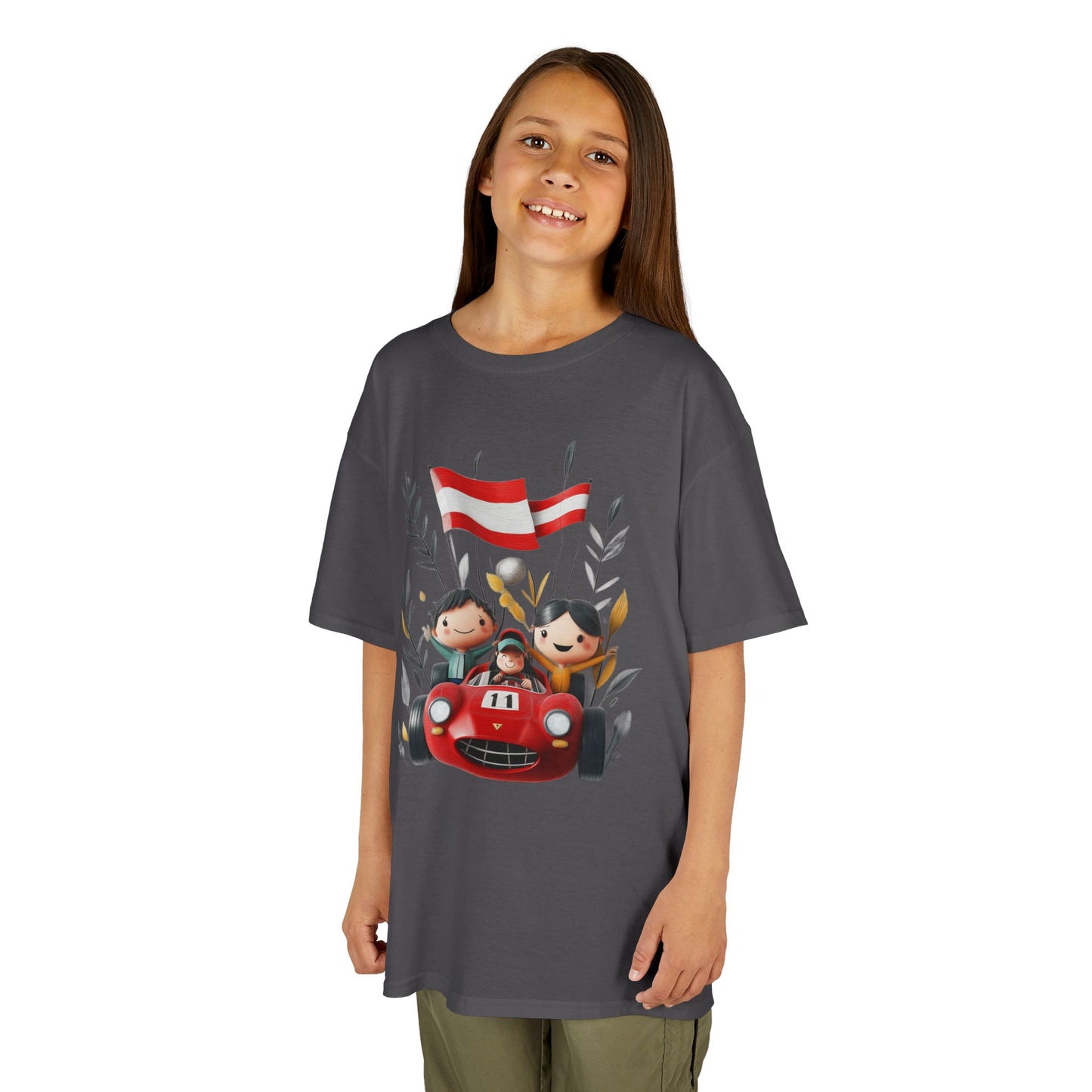 Youth Heavy Cotton™ Tee - Funny Race Car Graphic T-shirt for Kids