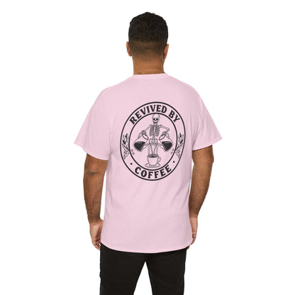 Revived by Coffee Unisex Heavy Cotton Tee - Perfect for Coffee Lovers
