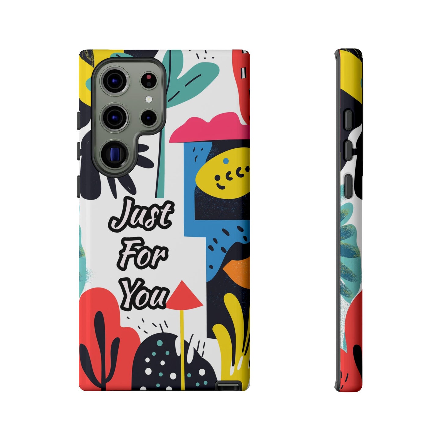 Colorful Phone Case with "Just For You" Design - Fun Gift, Unique Phone Accessory, Vibrant Design, Custom Gift Idea, Personal Touch