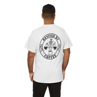 Revived by Coffee Unisex Heavy Cotton Tee - Perfect for Coffee Lovers