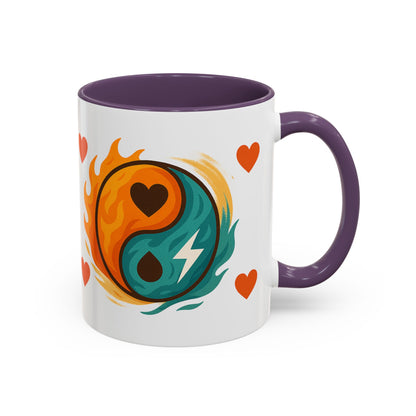 Bold Yin Yang Accent Coffee Mug – 11oz & 15oz – Perfect for Coffee Lovers