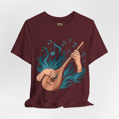 Musical Vibes Tee, Women's Graphic T-Shirt, Music Lover Gift, Casual Wear, Festival Outfit, Band Merch - Lightweight Fabric Tee